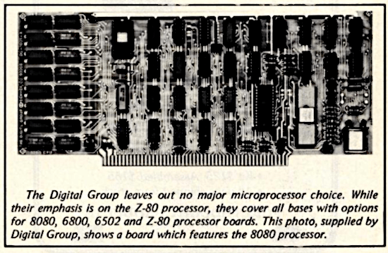 Digital Group 8080 board